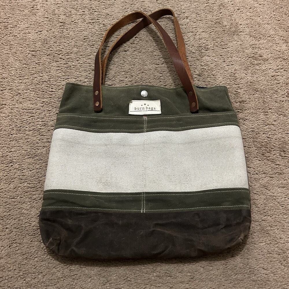 Burn Bag USA Gray/Cream Classic Heavy Duty Firehose Tote Bag